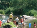 playing in the river