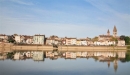 Tournus entlang der Saône Fluß