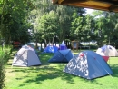 Blick über den Zeltplatz zum Kleinen Labussee