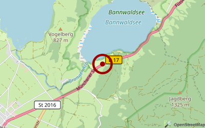 Navigation zum Campingplatz Campingplatz Bannwaldsee